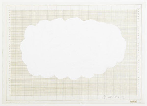 Joan Hernandez Pijuan (Spanish, 1931-2005): Joan Hernandez Pijuan (Spanish, 1931-2005) Nuvol Blanc (1), 1991; Gouache on graph paper (framed); Signed and dated; 8 3/4'' x 12 1/4'' ; Provenance: Galerie Renos Xippas, Paris (label on verso); Priv