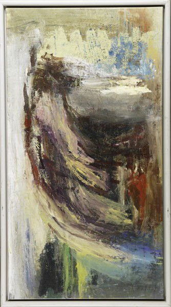 Maja Lisa Engelhardt (Danish, b. 1956) Vinge, 199: Maja Lisa Engelhardt (Danish, b. 1956) Vinge, 1997; Acrylic on canvas (framed); Signed, dated and titled; 42 5/8'' x 22 7/8''; Provenance: DCA Gallery, New York (label on verso); Private Collection, N