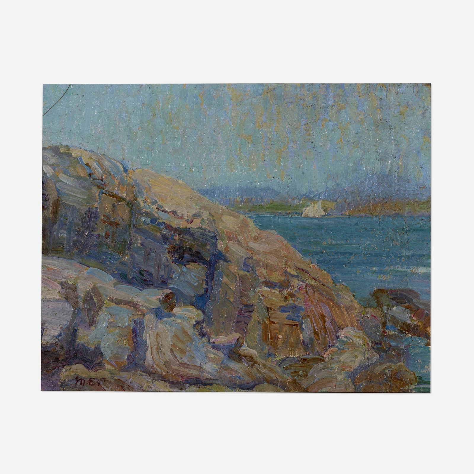 Mary Elizabeth Price, Vinalhaven, Maine: Mary Elizabeth Price Vinalhaven, Maine 1914oil on board 9.5 h × 12 w in (24 × 30 cm) Signed to lower left 'MEP'. Signed, titled and dated to verso 'Vinalhaven Maine 1914 M. Elizabe