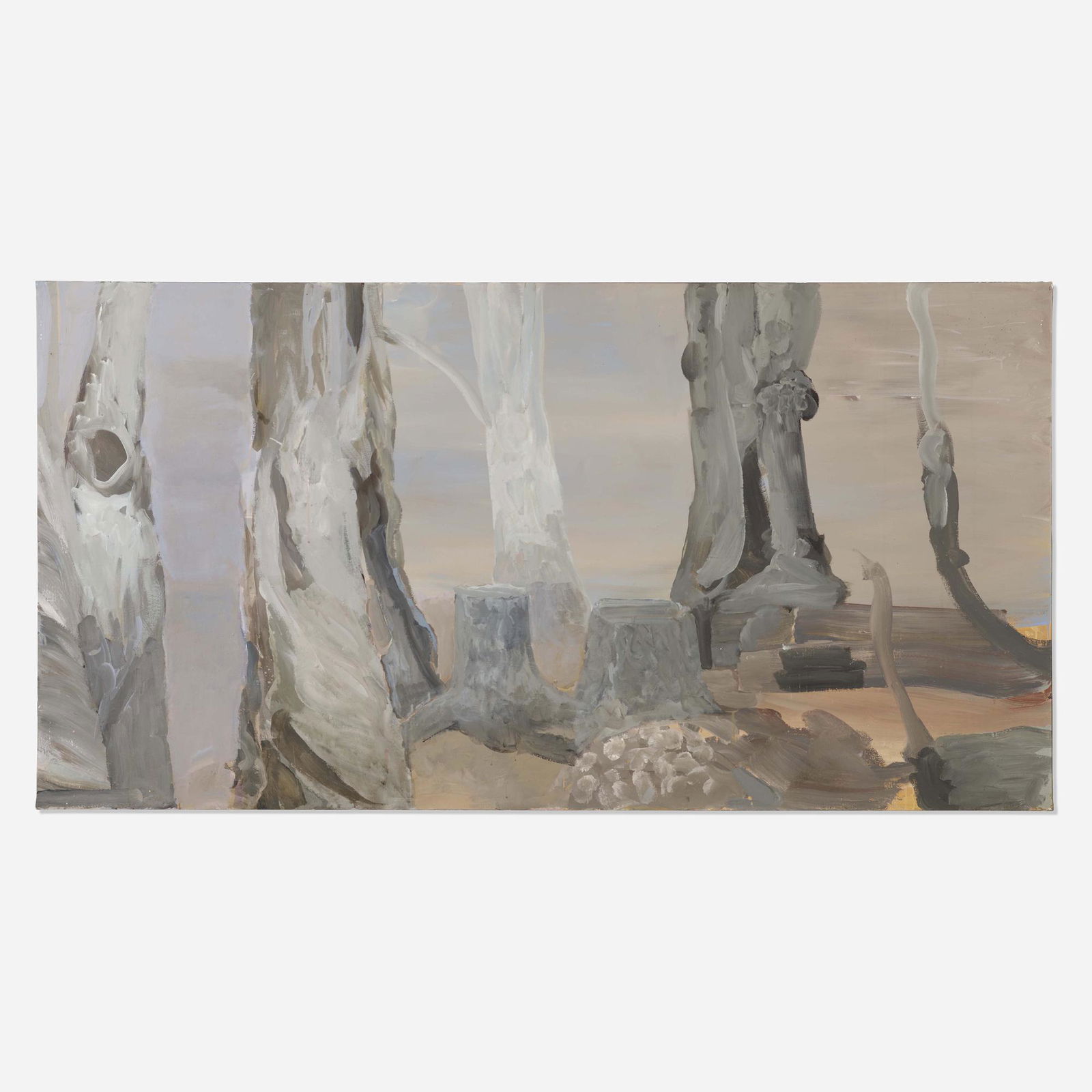 Walter Snelgrove, Club House: Walter Snelgrove Club House 1985acrylic on canvas 41.5 h × 80 w in (105 × 203 cm) Provenance: Gump's Gallery, San Francisco | Private Collection