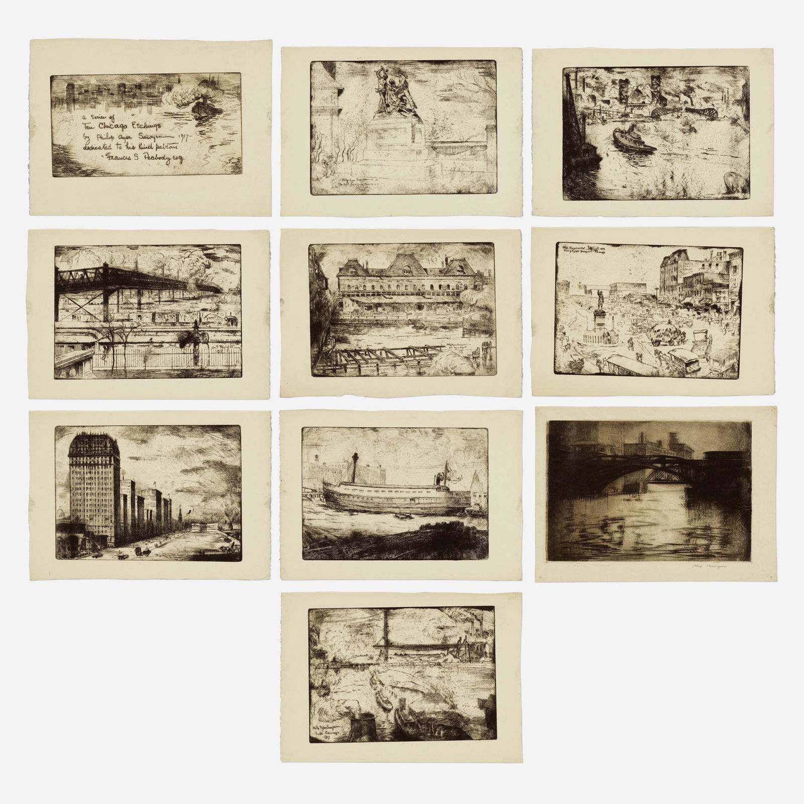 Phil Sawyer, A Series of Ten Chicago Etchings (1 of 2)