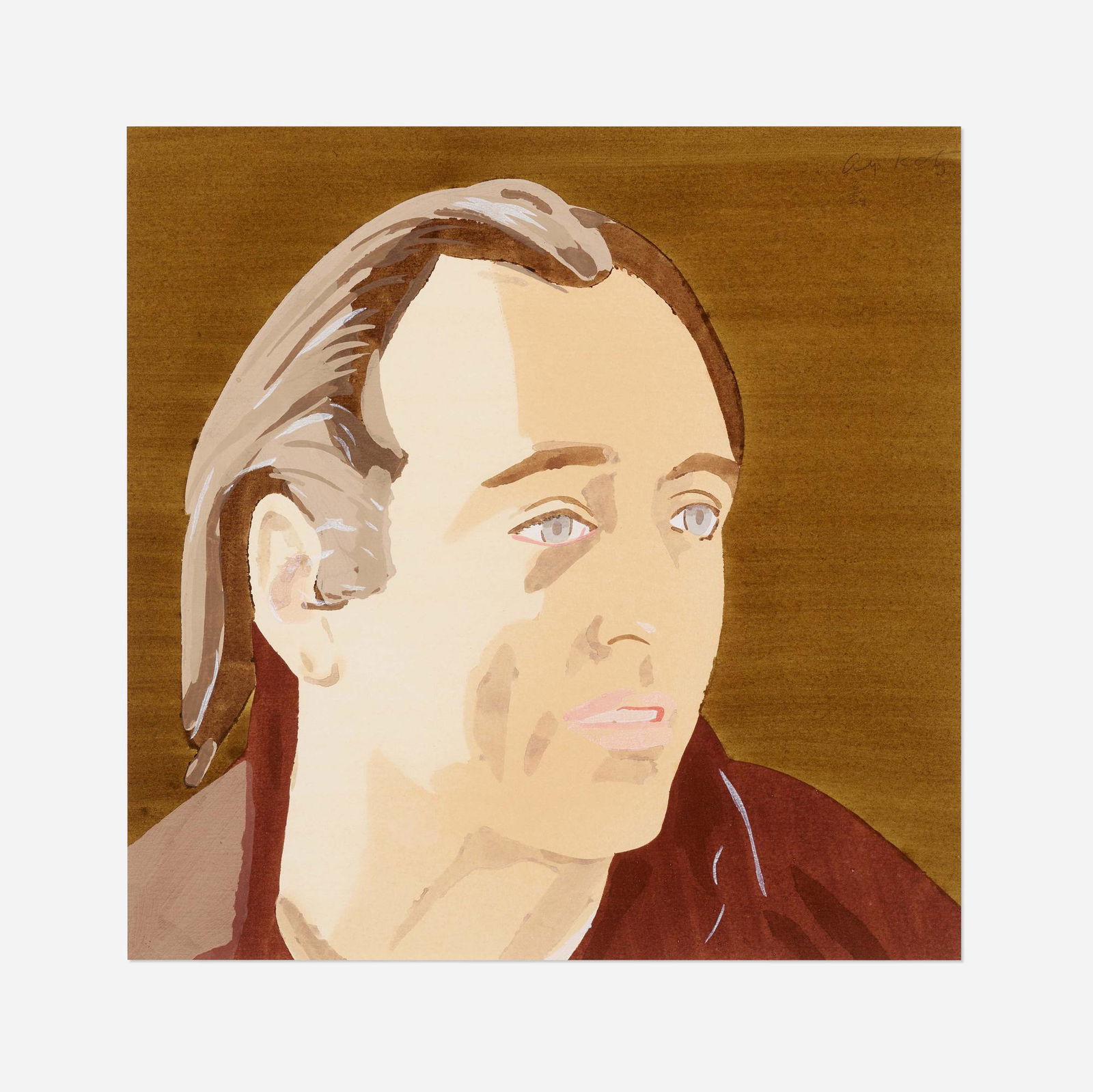 Alex Katz, Al Held: Alex Katz Al Held 1976pochoir in watercolors on Fabriano CP 300 lb 15.375 h Ã— 1.375 w in (39 Ã— 3 cm) Signed and numbered to upper right 'Alex Katz 8/24'. This work is number 8 from the editi