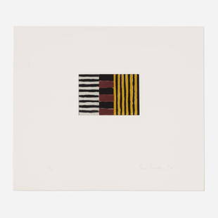 Sean Scully, Heart of Darkness: Sean Scully Heart of Darkness 1992etching and aquatint in colors image: 4.5 h × 6.875 w in (11 × 17 cm) sheet: 18.5 h × 21.75 w in (47 × 55 cm) Signed, dated and num