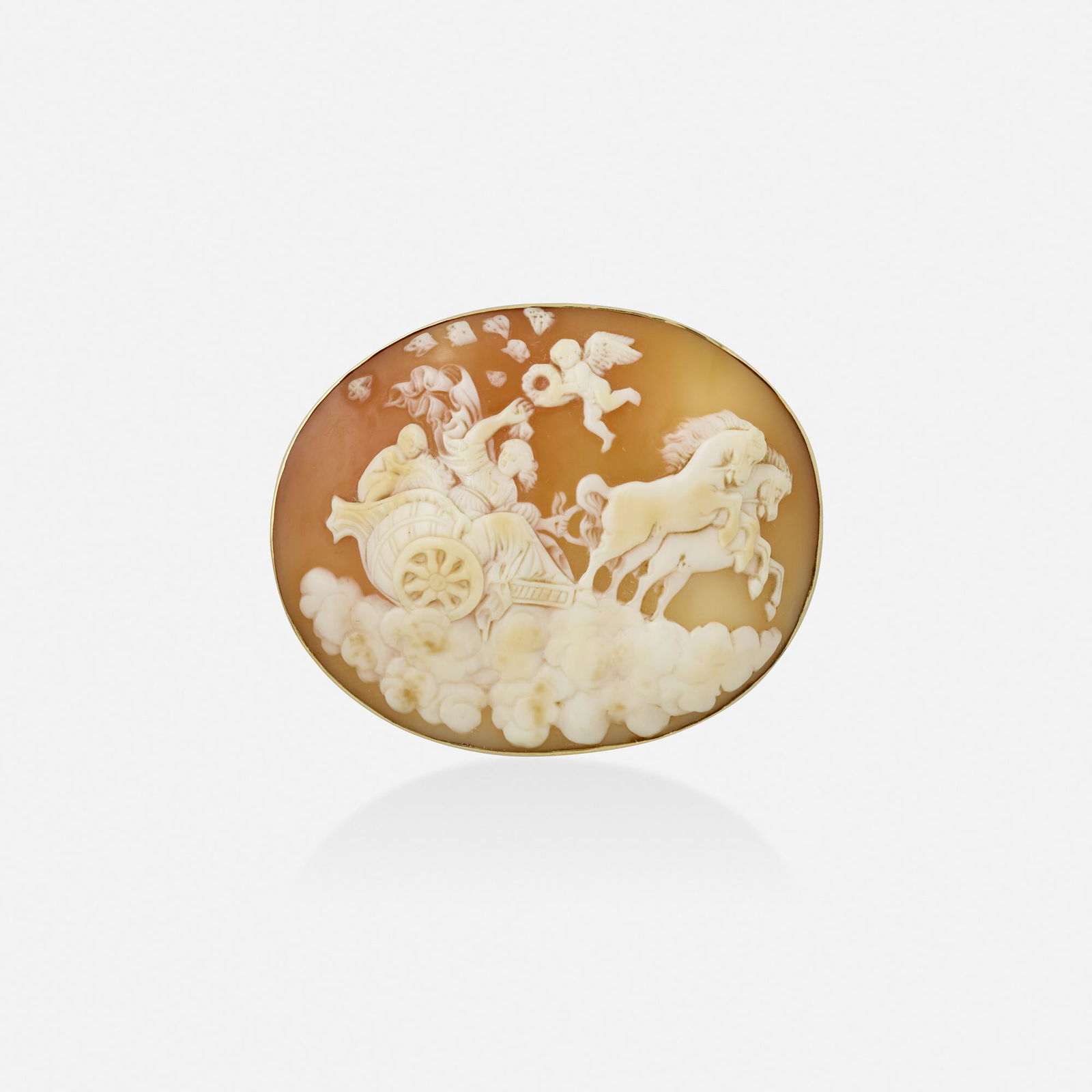 Gold and shell cameo brooch (1 of 2)