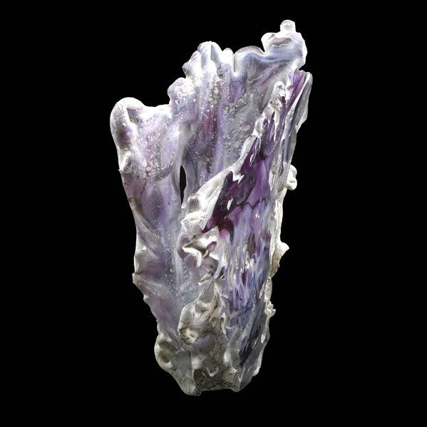 JON KUHN; Glass sculpture: JON KUHN; Blown and patinated glass sculpture, USA, ca. 1982; Provenance: Collection of Jean Heilbrunn; Habatat Galleries, Detroit, MI; Signed, dated and numbered; 9'' x 9'' x 5''