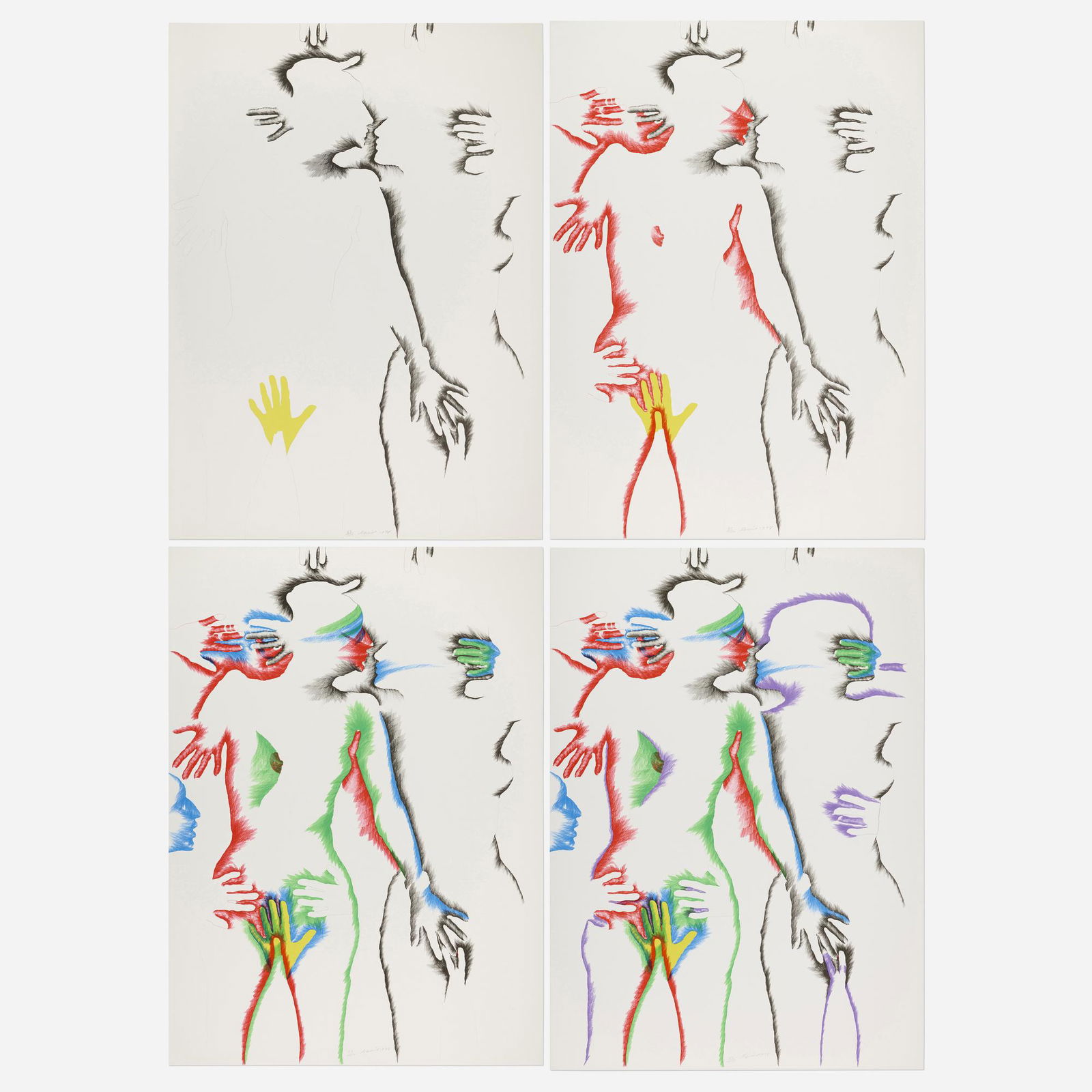 Marisol (Marisol Escobar), Untitled (four works) (1 of 2)