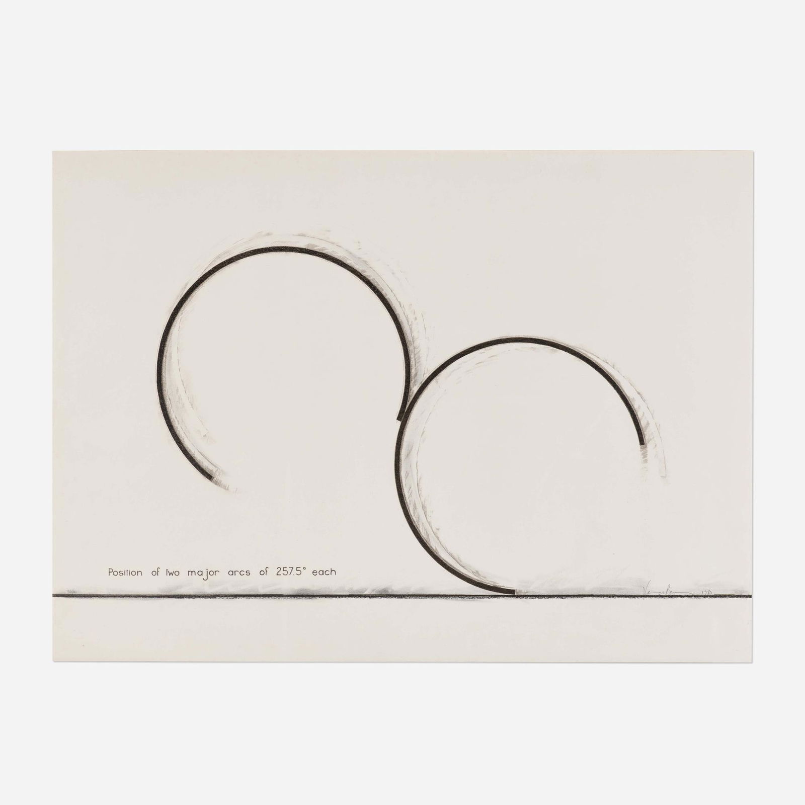 Bernar Venet, Position of Two Major Arcs… (1 of 4)