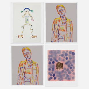 Various Artists, Four works: Various Artists Four works offset lithograph in colors on HahnemÃ¼hle 10 h Ã— 8 w in (25 Ã— 20 cm) Includes Aurel Schmidt, Pee Pee Purell, Chloe Wise, Esben in the Evening and Chioma E