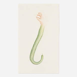 Aurel Schmidt, Untitled (from the Fruits series): Aurel Schmidt Untitled (from the Fruits series) 2013 colored pencil on paper 34.5 h × 20.25 w in (88 × 51 cm) This work will ship from Rago in Lambertville, New Jersey.