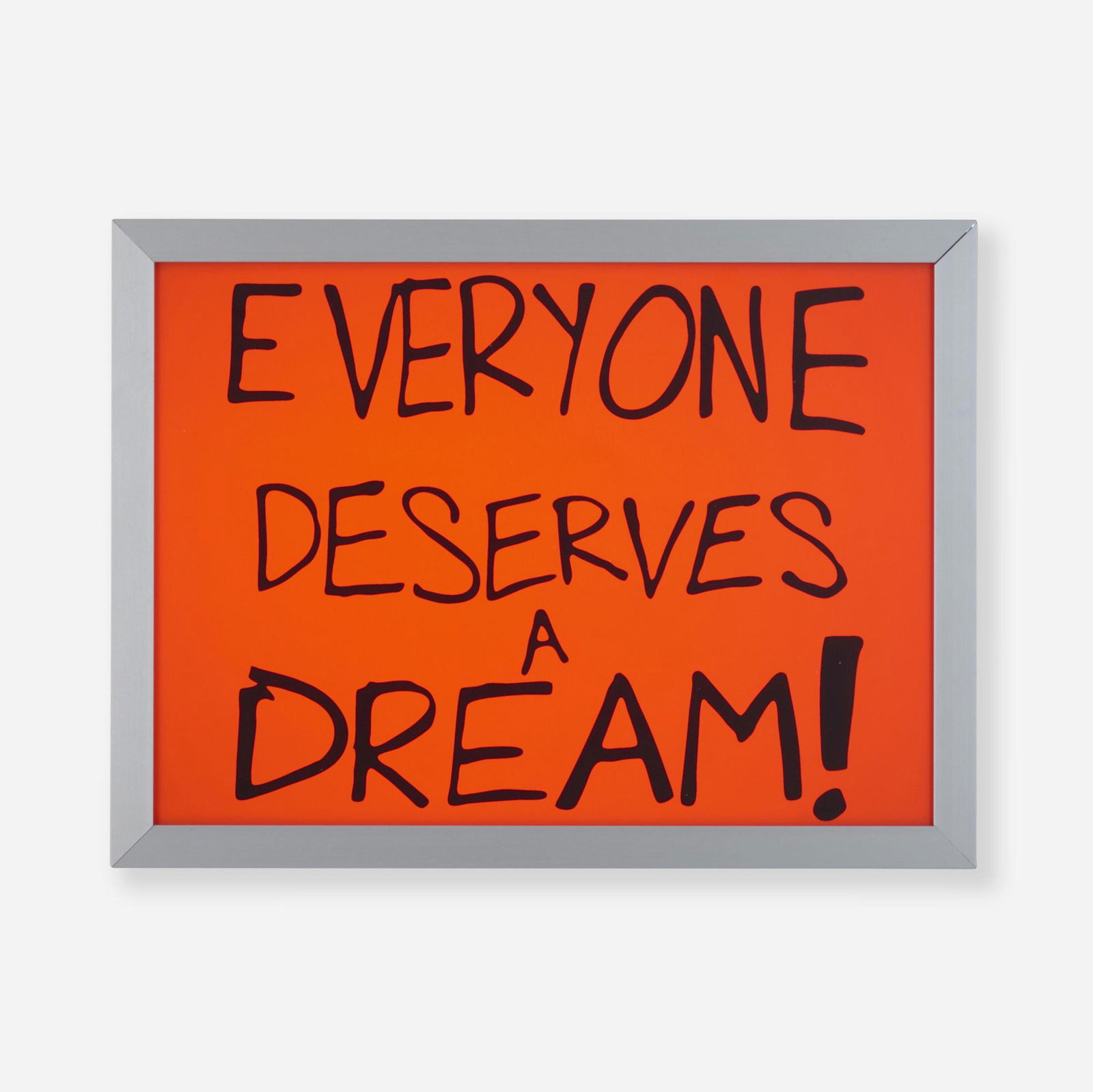 Sam Durant, Everyone Deserves a Dream: Sam Durant Everyone Deserves a Dream 2017screenprint on translucent film, light box 11.75 h × 15.75 w × 4.75 d in (30 × 40 × 12 cm) Signed and numbered on applied studi