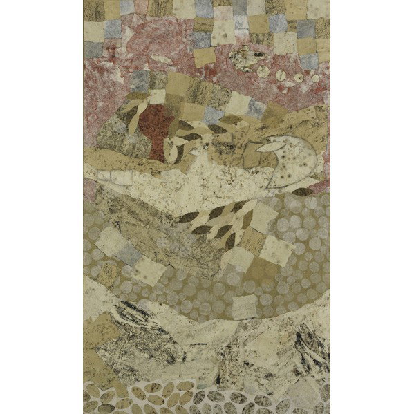 MARIO CAPPOLA (Italian, b. 1934): MARIO CAPPOLA (Italian, b. 1934); Mixed media on canvas, ''Confluenza, No. 6.,'' 1965 (framed); Signed, titled and dated; 30'' x 18''; Exhibition: The Galleria Roma, Chicago (catalog)