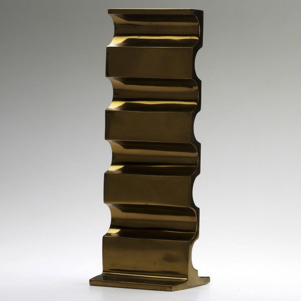 EDGAR TARFUR: EDGAR TARFUR; Sculpture of polished bronze; Signed Tafur; 17 1/8'' x 6'' x 5 1/4''