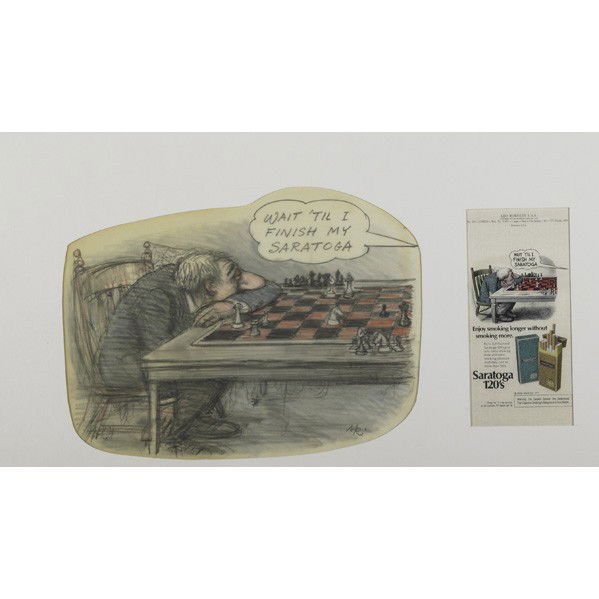 ILLUSTRATION ART: ILLUSTRATION ART: Harry Anderson (American, 1906-1999); Gouache on board mystery illustration (framed); Signed with dedication and biography; Michael Ramus (American, 1957-2010) Colored pencil on boar