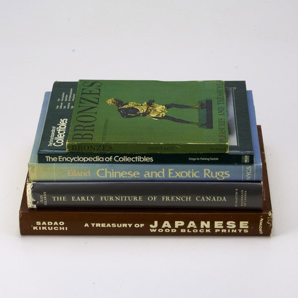 REFERENCE BOOKS: REFERENCE BOOKS; Approx. seventy volumes: ''The Early Furniture of Canada'', ''Oriental Lacquer'', ''Britten's Old Clocks and Watches and Their Makers'', etc.