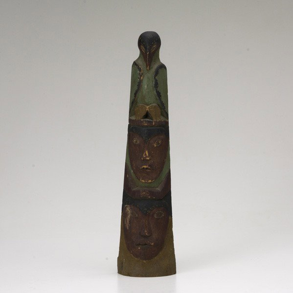 NATIVE AMERICAN: NATIVE AMERICAN; Northwest coast totem, 20th c.; 14 3/4'' x 3 1/2'' x 1 1/2''
