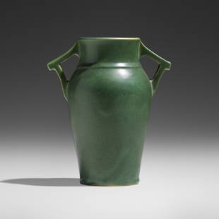 Alexander Robertson for Alberhill, Rare vase: Alexander W. Robertson for Alberhill Pottery Rare vase USA, 1914glazed earthenware 6 h × 5 w × 3.5 d in (15 × 13 × 9 cm) Incised signature and date to underside 'AWR 5/