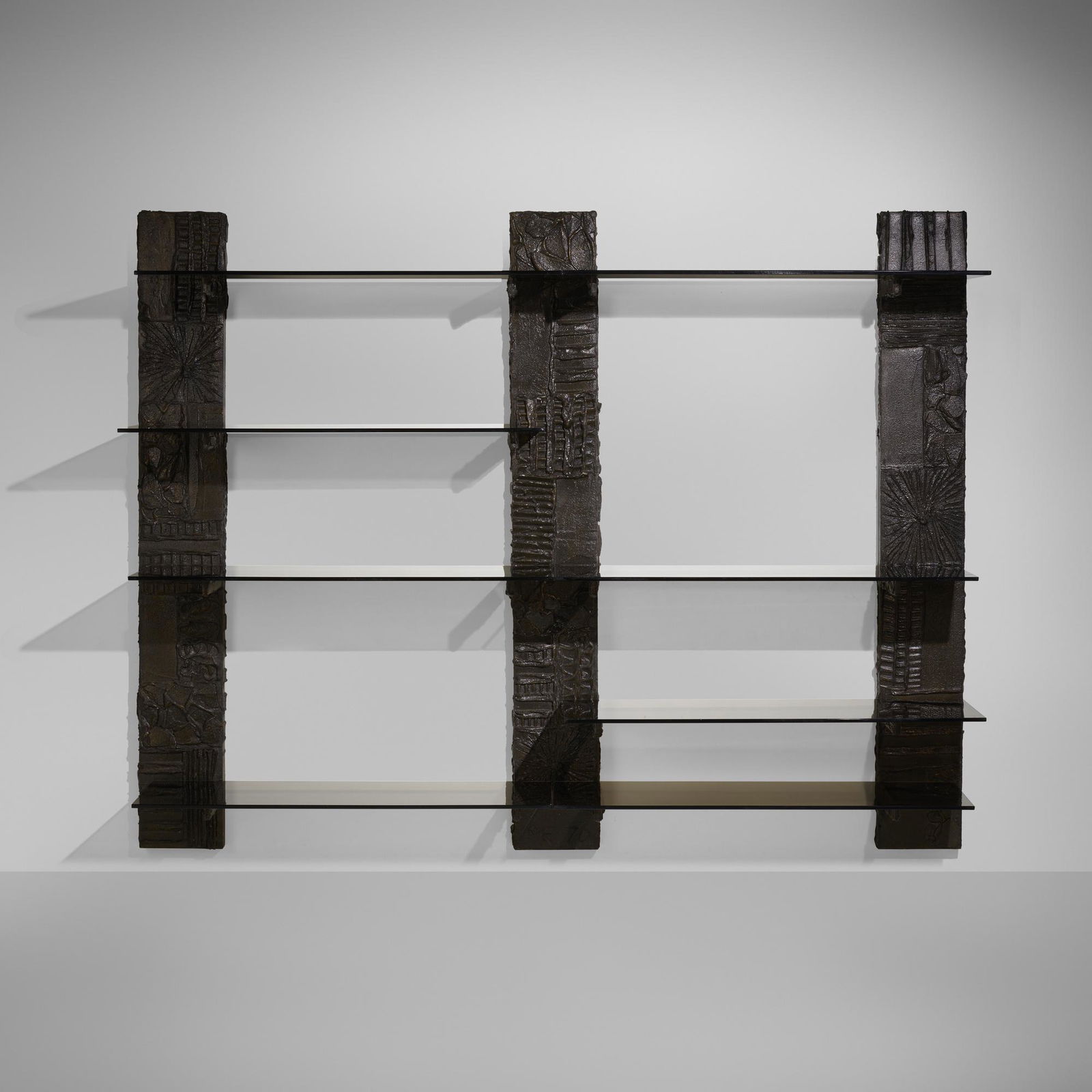 Paul Evans, Sculpted Bronze wall unit (1 of 4)
