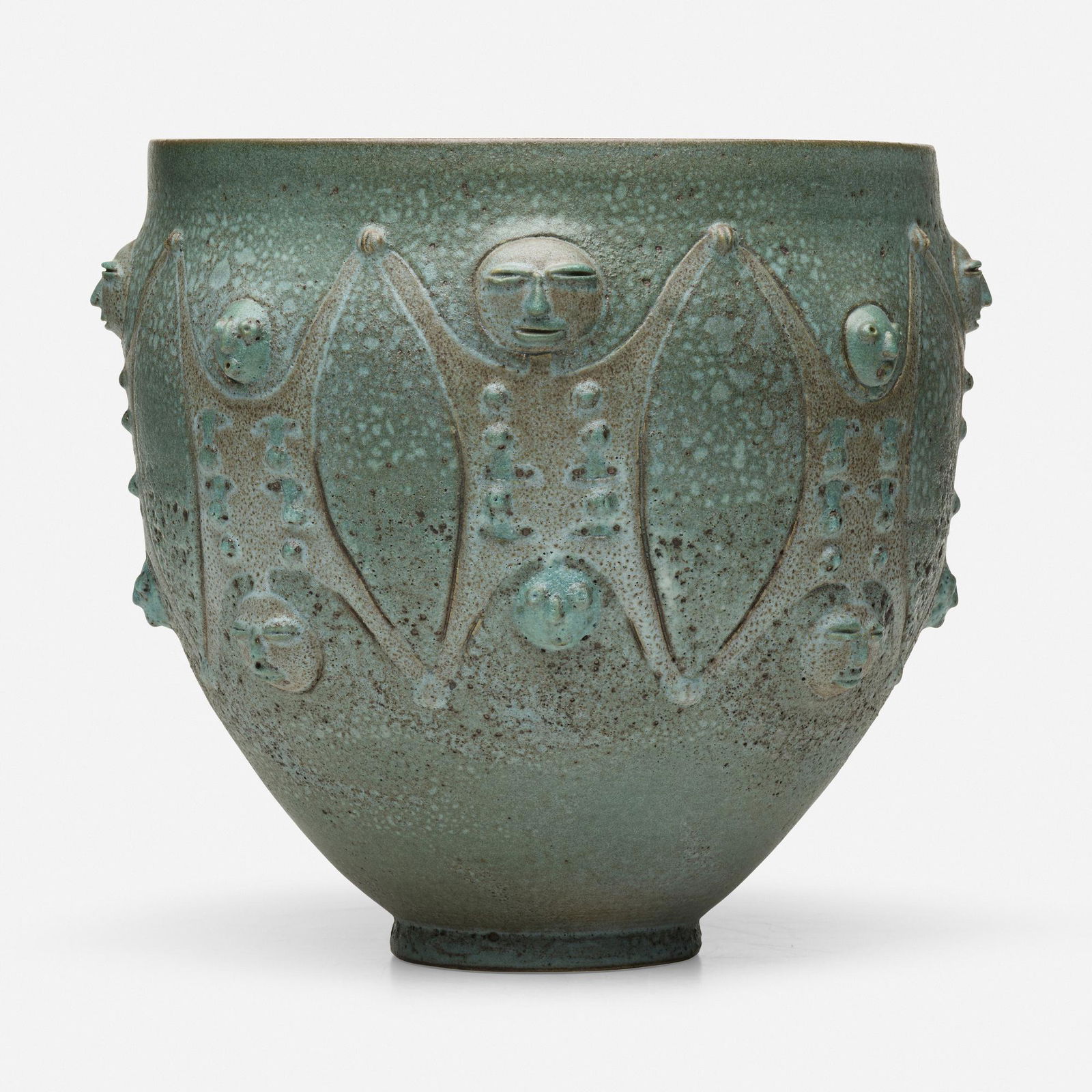 Edwin and Mary Scheier, Vase: Edwin and Mary Scheier Vase USA, 1983glazed stoneware 13 h × 14 dia in (33 × 36 cm) Incised signature and date to underside 'Scheier 83'. Provenance: Privat