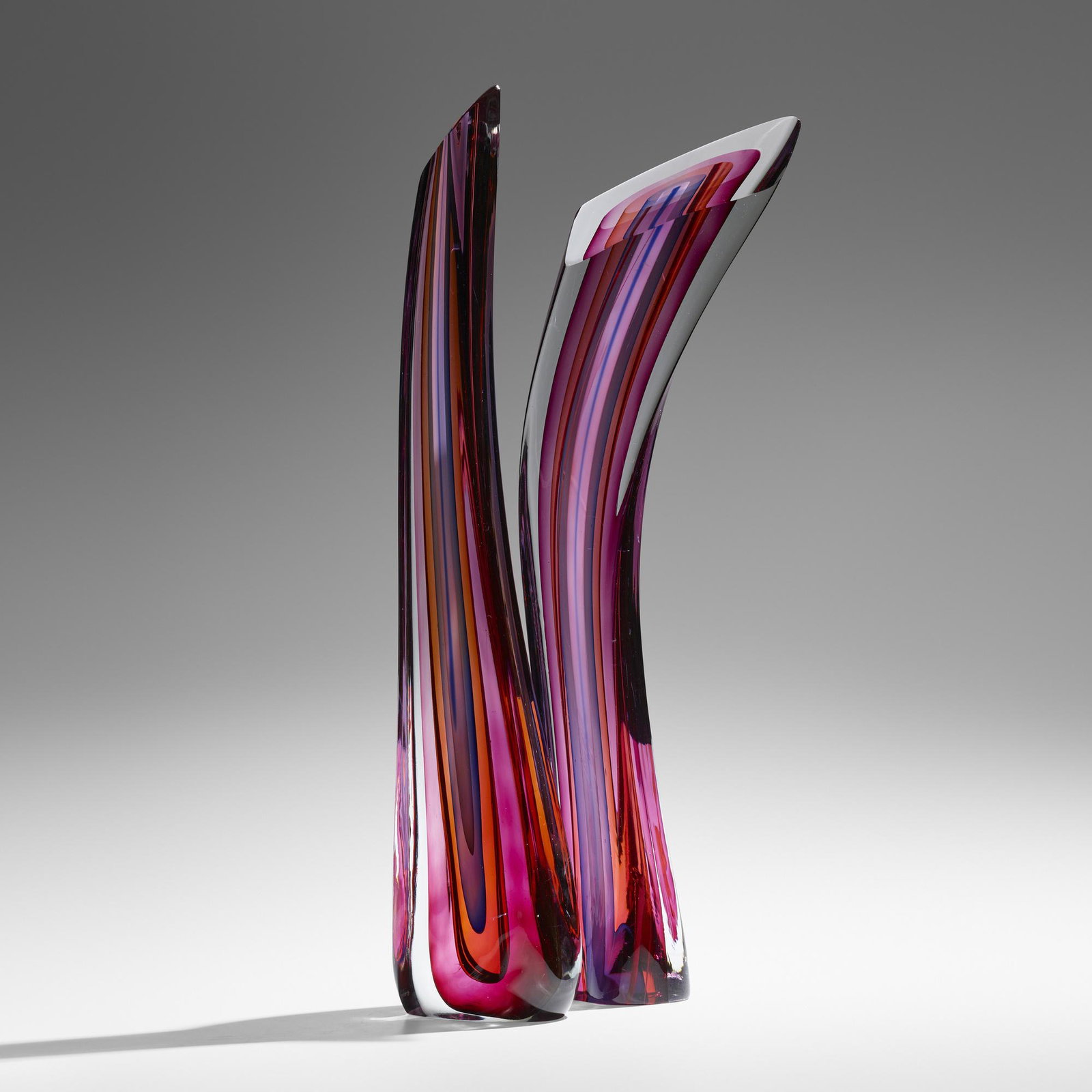 Harvey Littleton, Deep Ruby Vertical Forms (1 of 8)