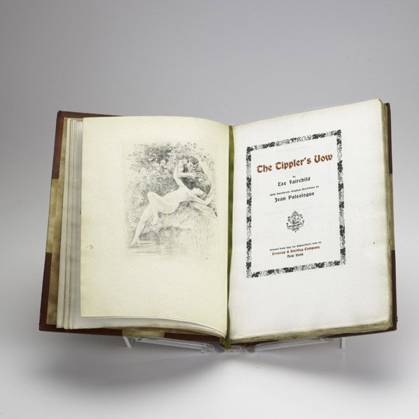 LEE FAIRCHILD / JEAN PALEOLOGUE: LEE FAIRCHILD; JEAN PALEOLOGUE; ''THE TIPPLER'S VOW''; Edition deluxe with twenty-six original drypoint etchings by Paleologue, 1901; No. 203/250, autographed by author and artist; 12 5/8'' x 9 1/2''