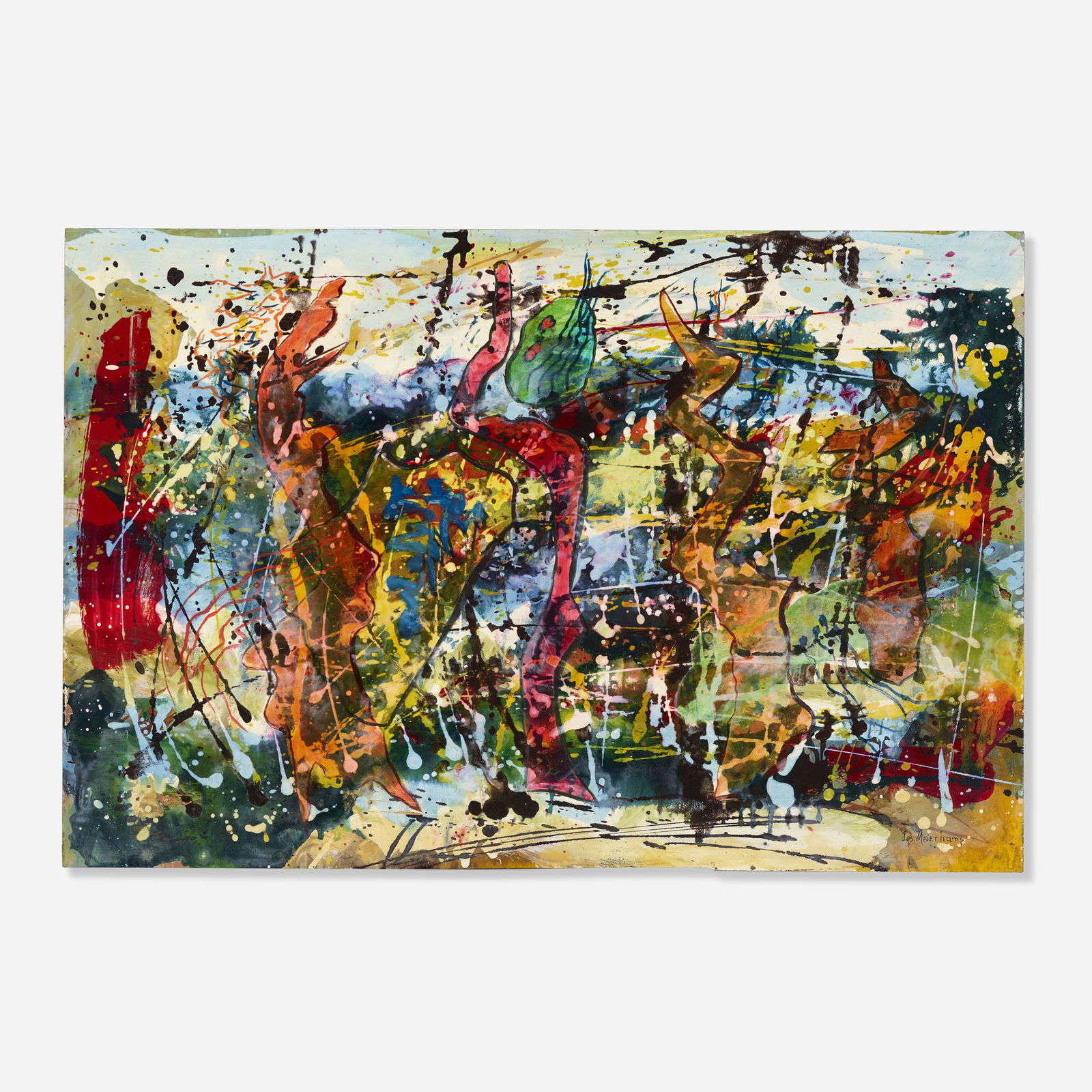 Joseph Meierhans, Abstract Composition wtih Red (1 of 3)