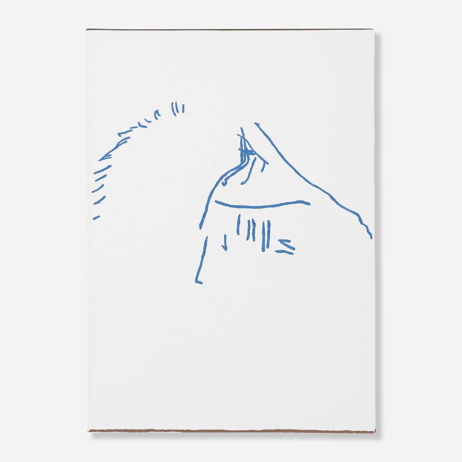 Richard Aldrich, Untitled (French Bangs): Richard Aldrich Untitled (French Bangs) 2003oil and wax on panel 14.625 h × 10.5 w in (37 × 27 cm) Signed, titled and dated to verso 'Untitled Rich Aldrich 2003 French Bangs'. <