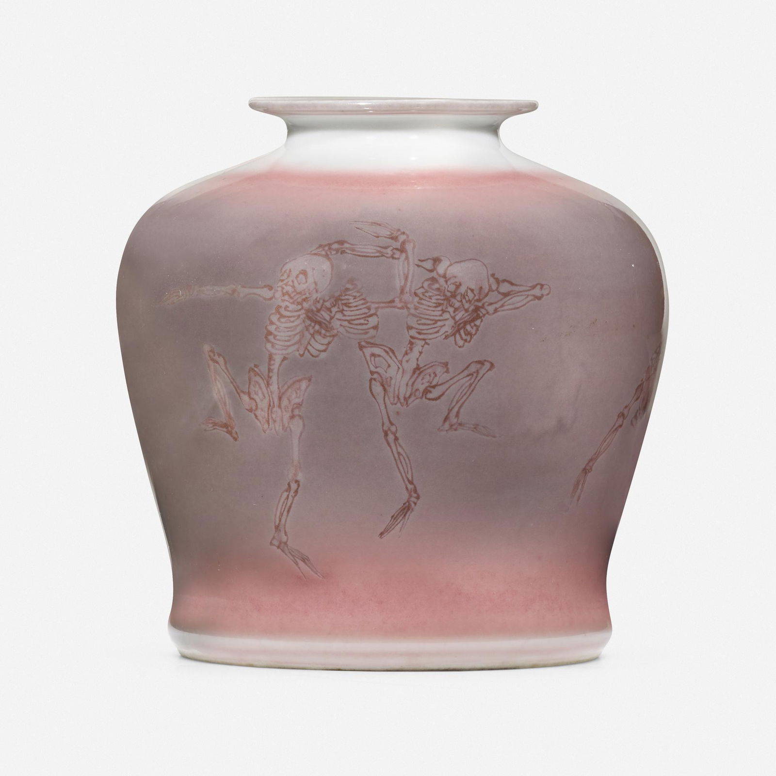 Makuzu K?zan, Vase with skeletons (1 of 3)
