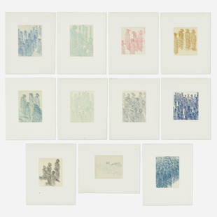 Tony Cragg, Figures: Tony Cragg Figures 1988 soft-ground etching in colors image: 9.875 h × 7.375 w in (25 × 19 cm) sheet: 19.5 h × 15.5 w in (50 × 39 cm) Signed, titled, dated and numbered to