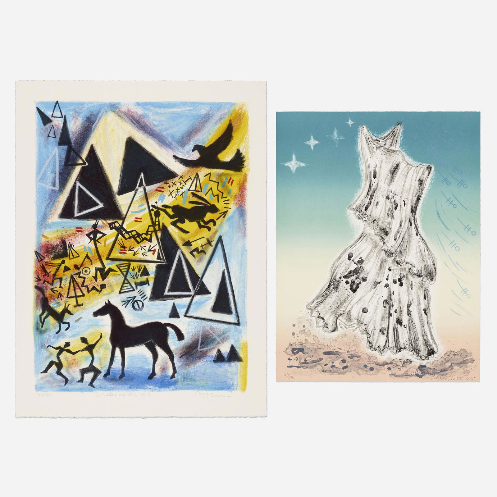 Jaune Quick-To-See Smith, Two works (1 of 2)