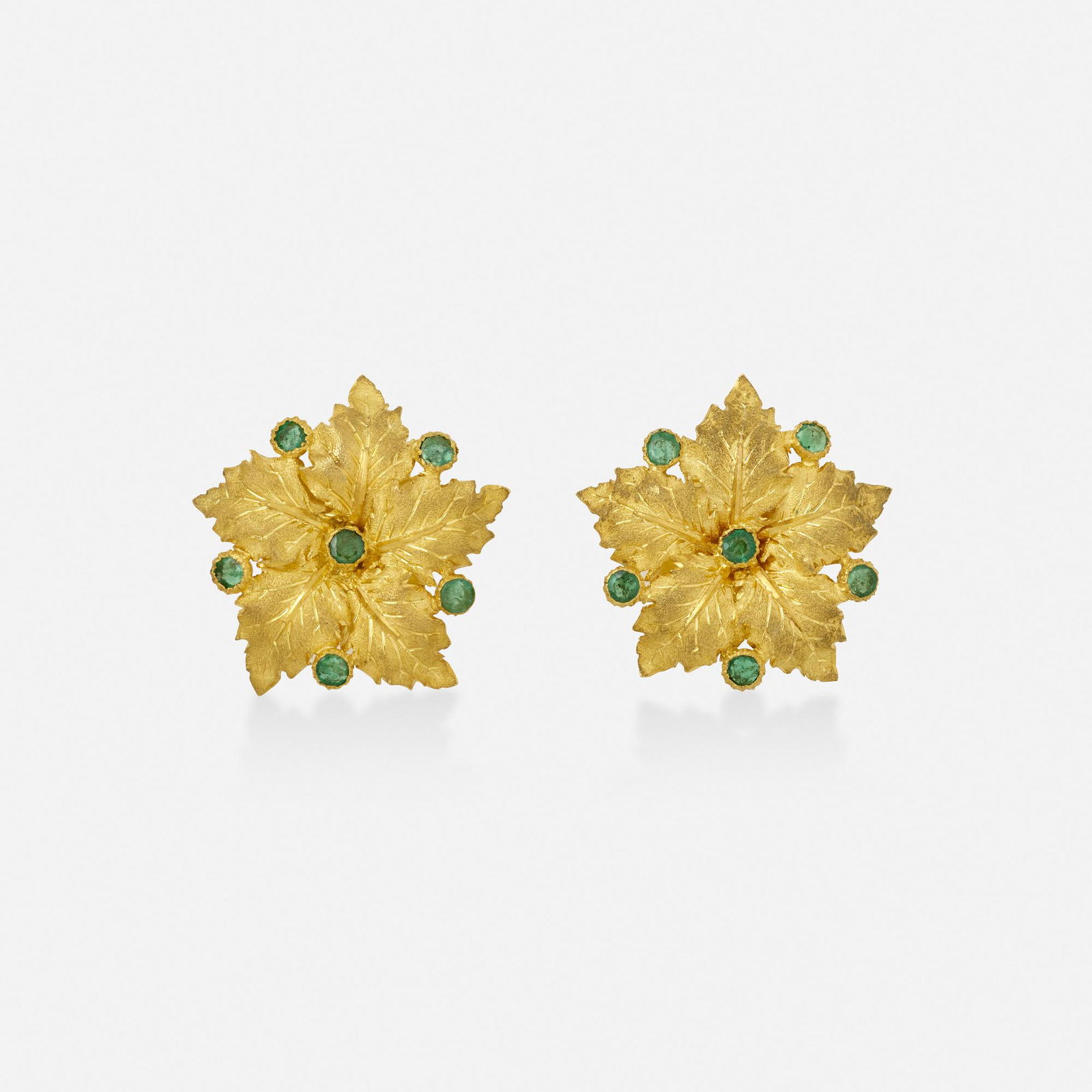 Gianmaria Buccellati, Emerald and gold earrings (1 of 4)