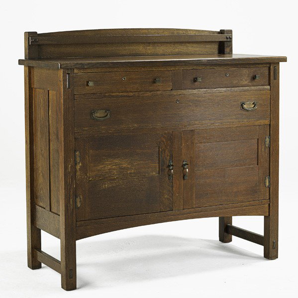 LIMBERT; Sideboard: LIMBERT; Sideboard with plate rail; Branded mark; 43 1/2'' x 45'' x 19''