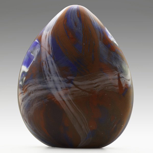 MICHELE BURATO; Hand blown glass vessel: MICHELE BURATO; Hand blown glass vessel, ''Rolling Stone #3,'' Italy, 2001; Signed, titled and dated; 15'' x 12 1/4''x 4''