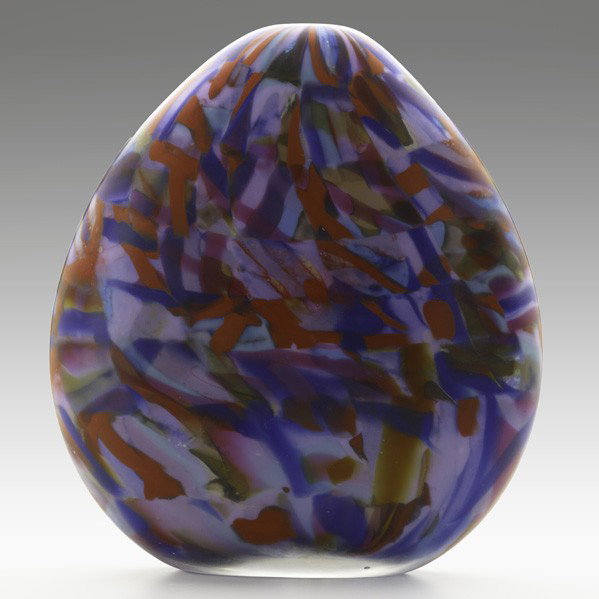 MICHELE BURATO; Hand blown glass vessel: MICHELE BURATO; Hand blown glass vessel, ''Pezzi-Pezze,'' Italy, 2002; Signed, titled and dated; 14 1/2'' x 13'' x 4 1/2''
