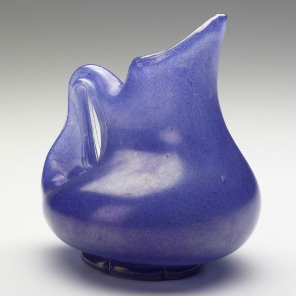 GIORGIO FERRO; A.V.E.M.; Glass pitcher: GIORGIO FERRO; A.V.E.M.; Glass pitcher, Italy, 1950s; Unsigned; 7 1/2'' x 6 1/2''