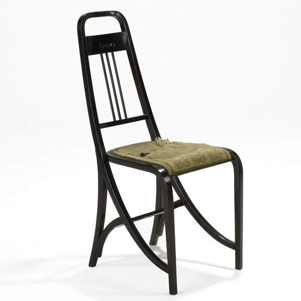 THONET; Side chair: THONET; Side chair (no. 511), Austria, ca. 1905; Dark stained beech; Ink stamp, paper label; 39'' x 16 1/2'' x 23''