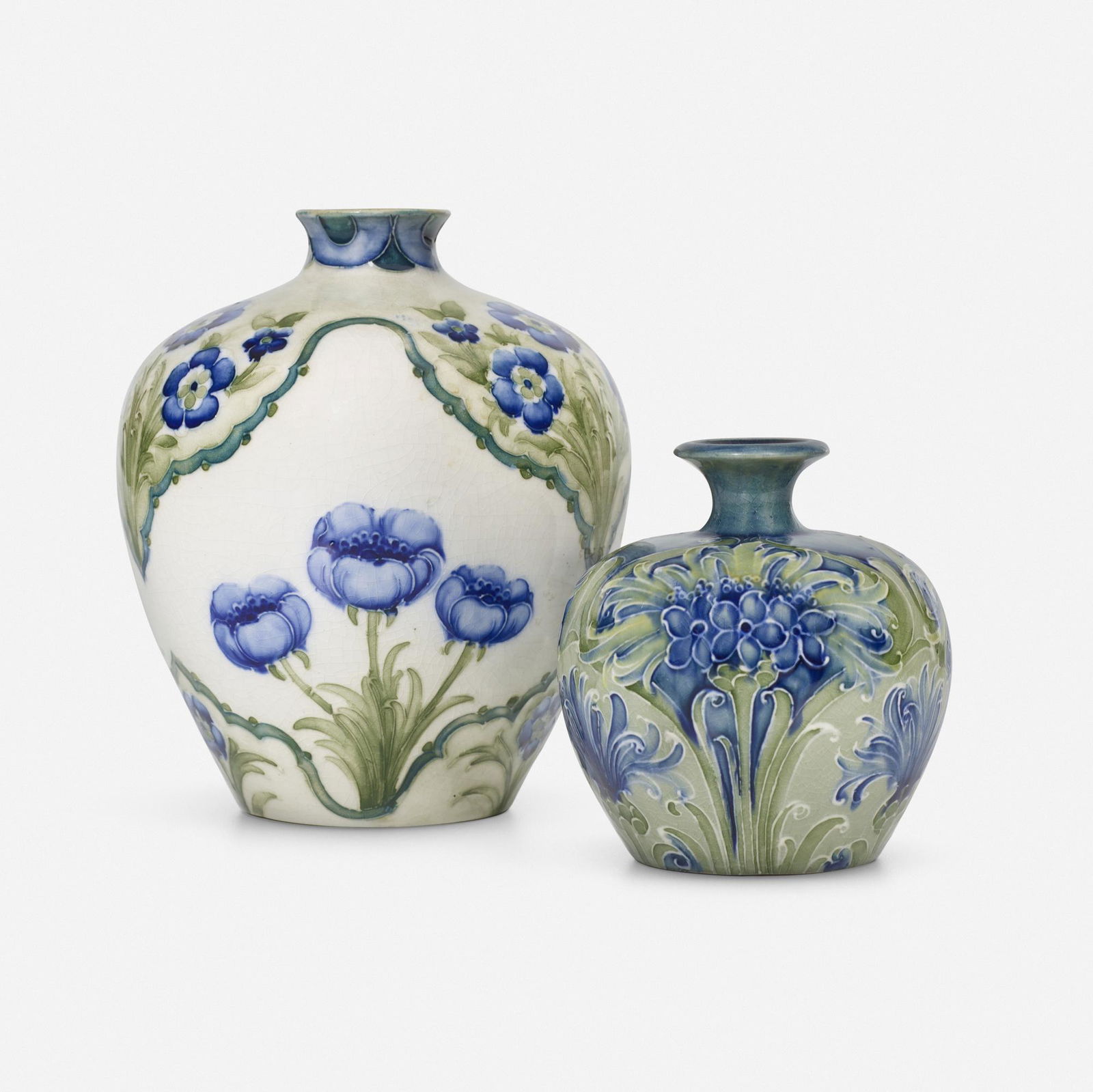 Moorcroft Pottery, Florian Ware vases, set of two (1 of 4)