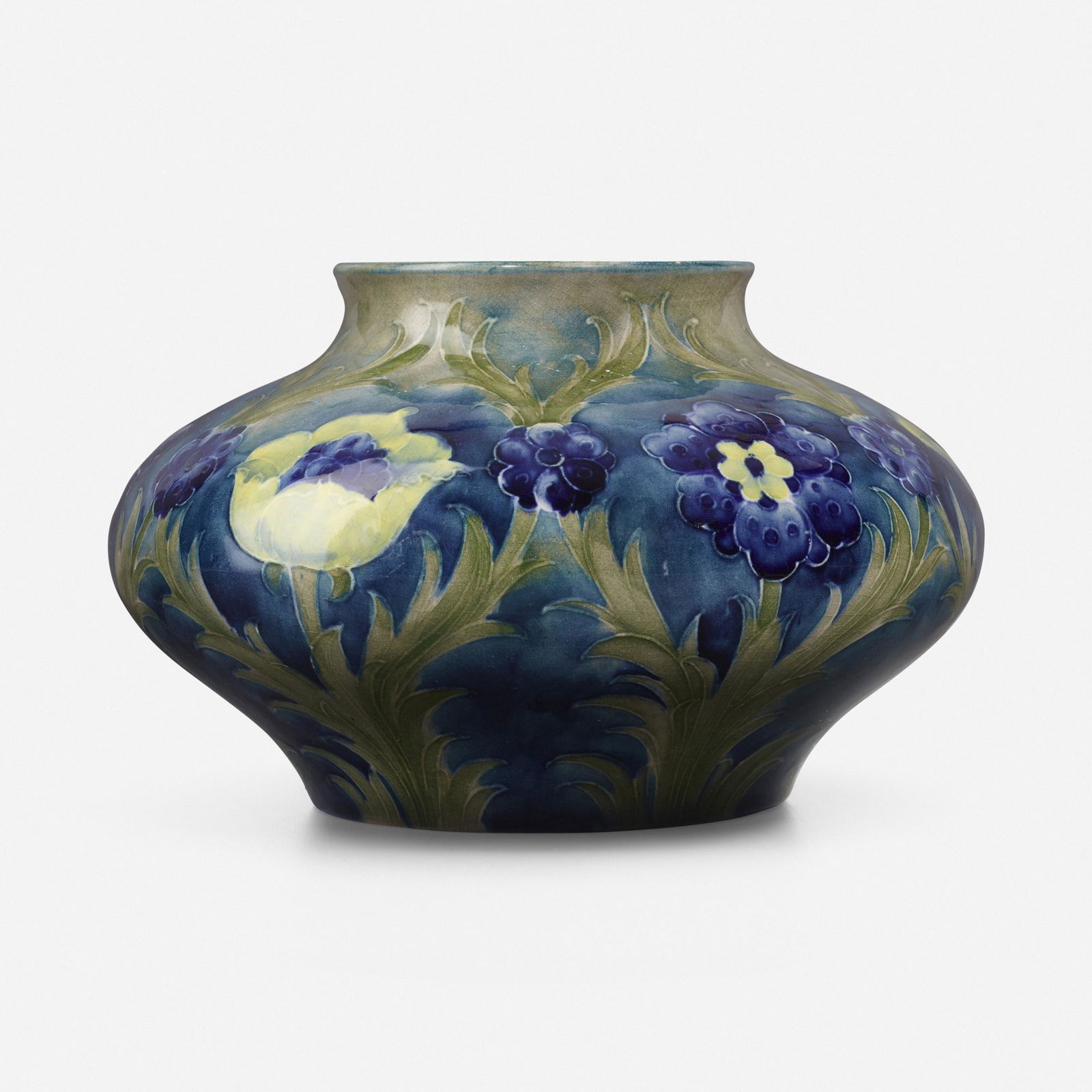 Moorcroft Pottery, Florian Ware vase with tulips (1 of 3)