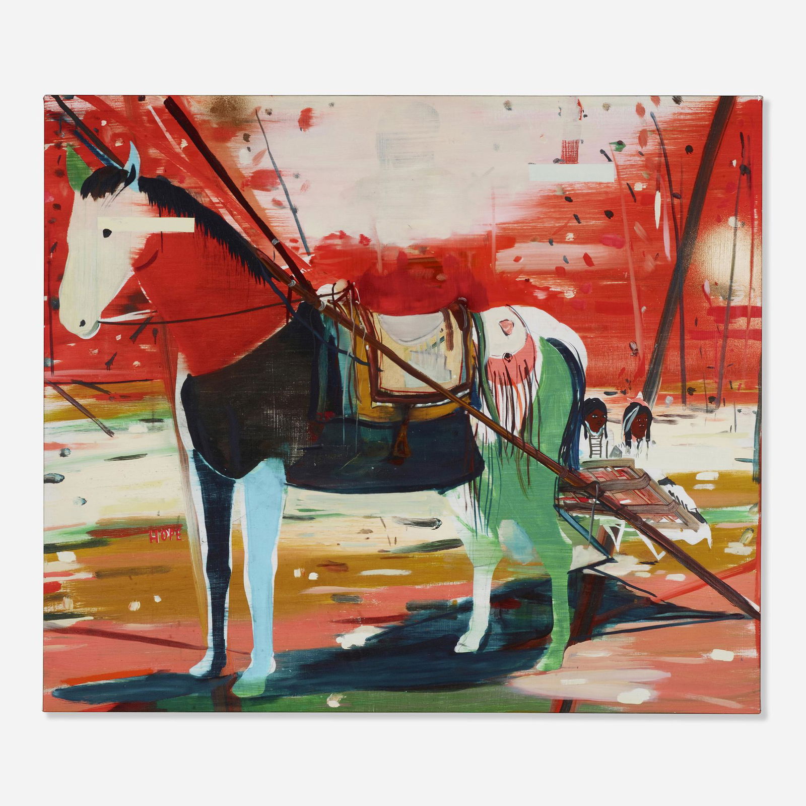 Jules de Balincourt, Untitled: Jules de Balincourt Untitled 2011giclee in colors on canvas 26 h Ã— 30 w in (66 Ã— 76 cm) Signed and dated to verso 'Jules 2011'. This work will ship from Rago in Lambertvi