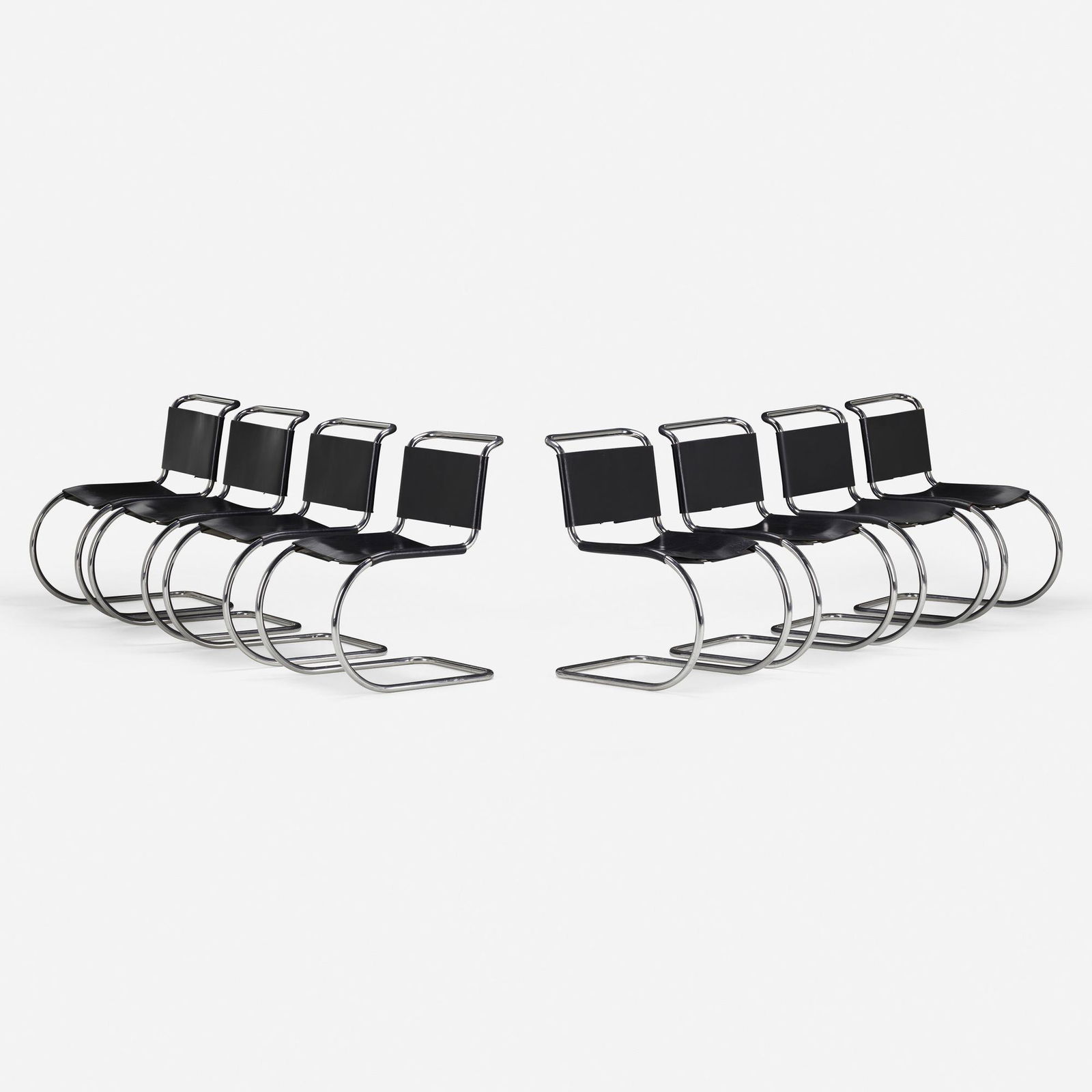 Ludwig Mies van der Rohe, MR chairs, set of eight (1 of 3)