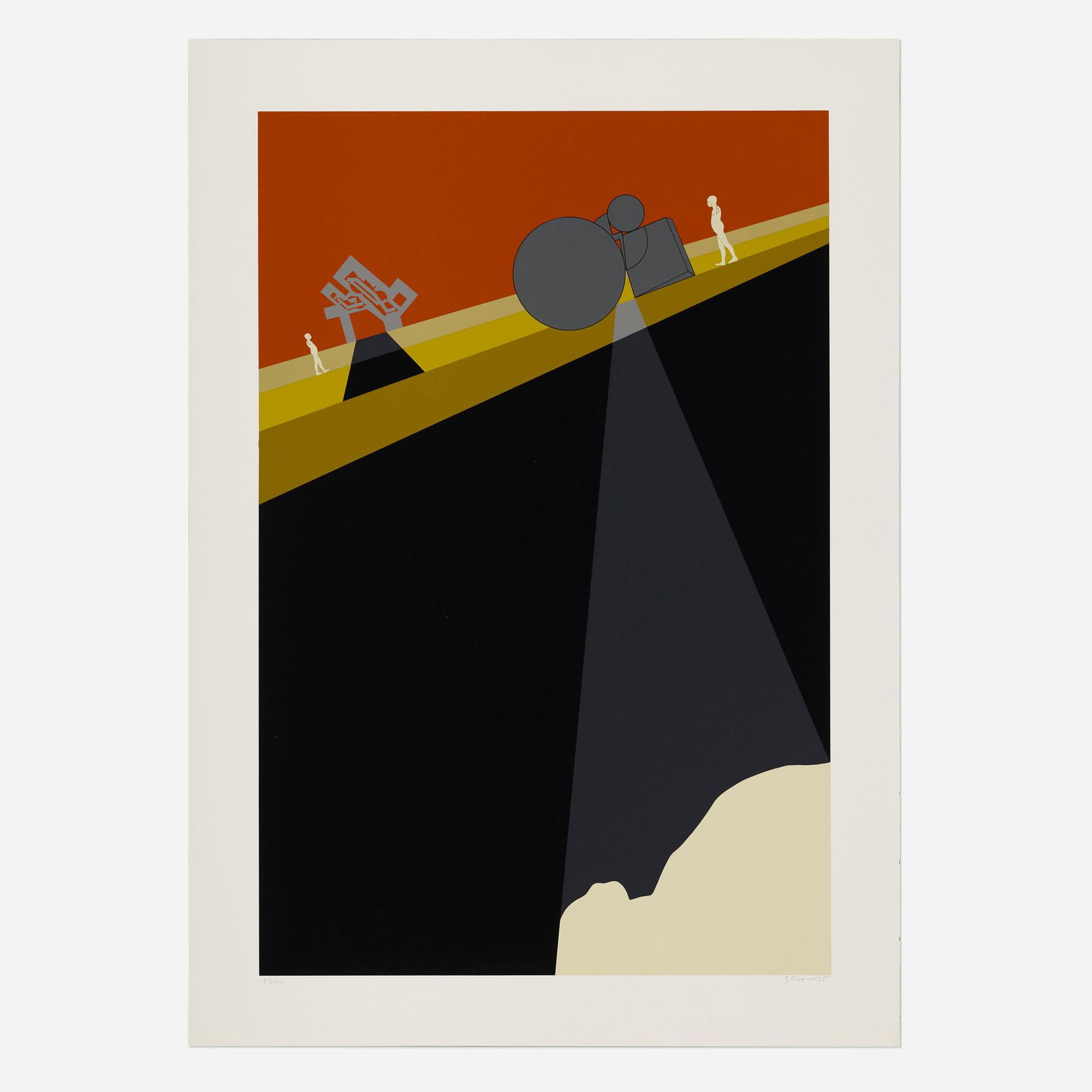 Ernest Trova, Untitled (from Series Seventy-Five): Ernest Trova Untitled (from Series Seventy-Five) 1975screenprint in colors image: 35.875 h × 23.875 w in (91 × 61 cm) sheet: 41.875 h × 29.75 w in (106 × 76 cm) Sign