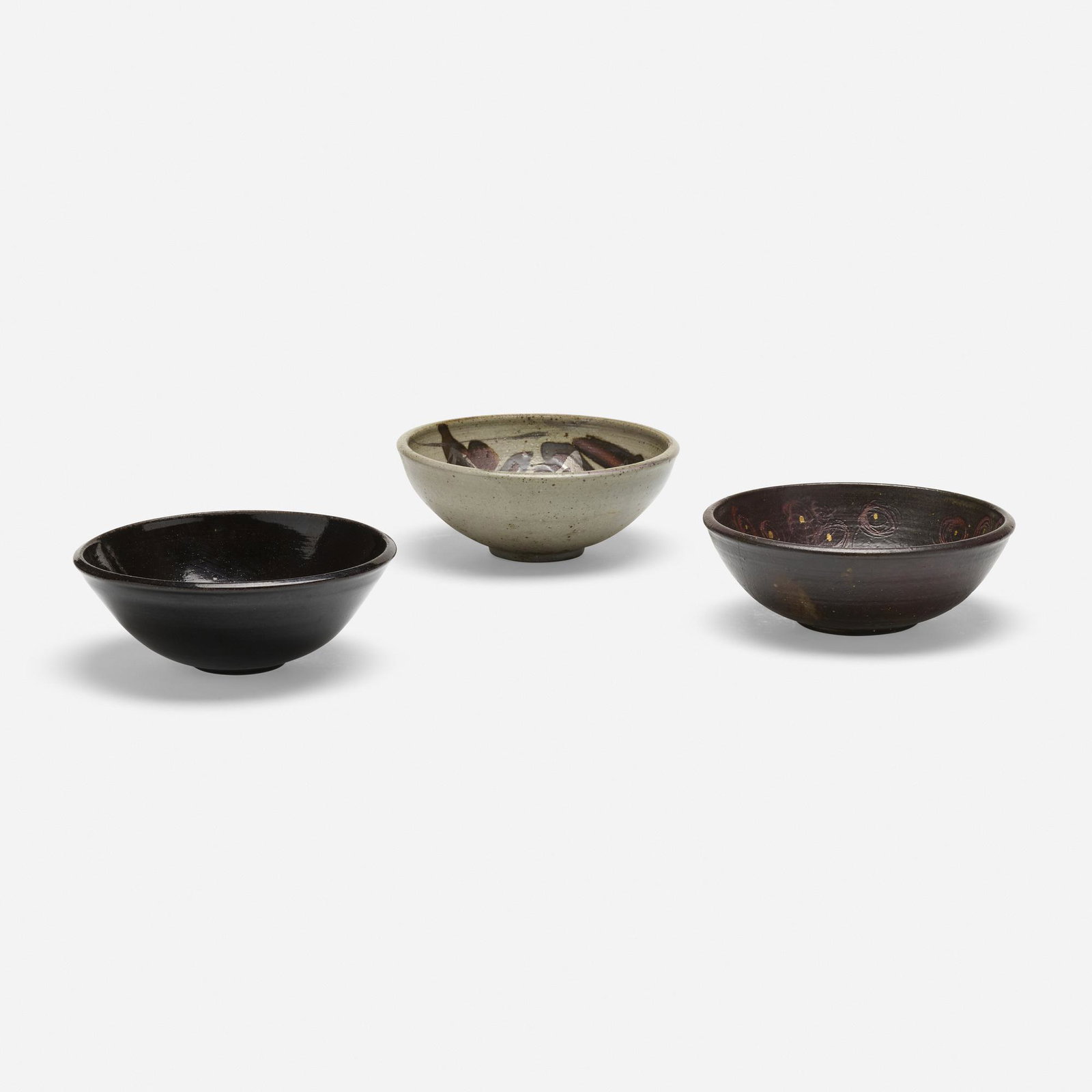 Toshiko Takaezu, Collection of three bowls (1 of 6)