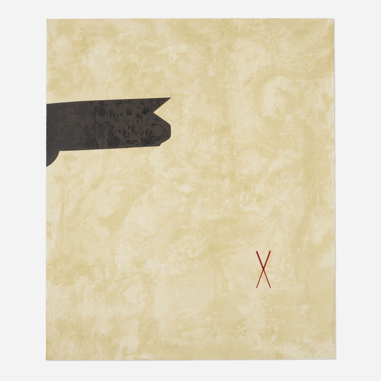 Robert Moskowitz, Cadillac Chopsticks: Robert Moskowitz Cadillac Chopsticks 1985-86lithograph and screenprint in colors 36 h Ã— 30 w in (91 Ã— 76 cm) Signed, dated and numbered to lower right '46/60 RM 85-86'. This work is number 4