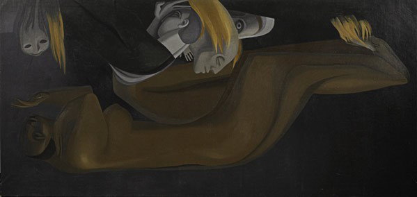 Joseph Mellor Hanson (British, 1900-1963) Untitled: Joseph Mellor Hanson (British, 1900-1963) Untitled; Oil on canvas; 39'' x 82 1/2'' Exhibition: Andrew Dickinson White Museum of Art, Cornell University, New York (label on verso); Provenance: Private 