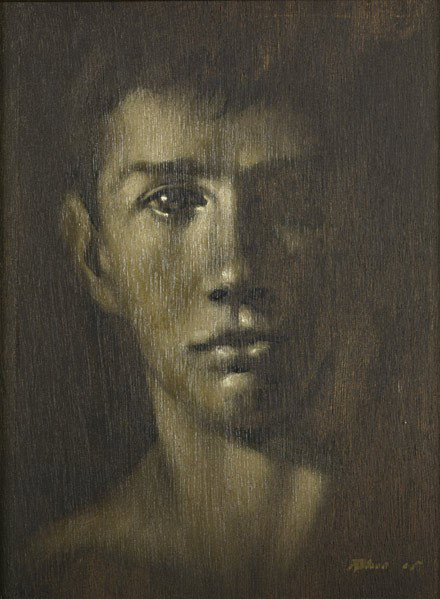 Robert R. Bliss (American, 1925-1981) Brown Portra: Robert R. Bliss (American, 1925-1981) Brown Portrait Head, 1965; Oil on board (framed); Signed and dated; 16'' x 12''; Provenance: Selected Artists Galleries, Inc., New York (label on verso); Private