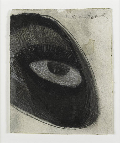 Barbara Hepworth (British, 1903-1975) Untitled (Ey: Barbara Hepworth (British, 1903-1975) Untitled (Eye); Ink, pen and ink wash on white wove paper (framed); Signed; 4 7/8'' x 4'' (sheet, irregular0; Provenance: Private Collection, New York