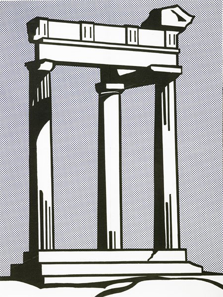 Roy Lichtenstein (American, 1923-1997) Temple, 196: Roy Lichtenstein (American, 1923-1997) Temple, 1964; Offset lithograph in colors (mailer); 22 7/8'' x 17''; Publisher: Leo Castelli Gallery, New York; Literature: Corlett 11.3; Provenance: Private Col