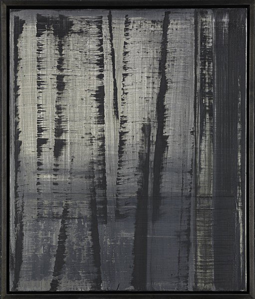 Nancy Haynes (American, b. 1947) Figure/Ground, 19: Nancy Haynes (American, b. 1947) Figure/Ground, 1993; Oil on wood (framed); 25'' x 21''; Provenance: John Good Gallery, New York; Private Collection, New York