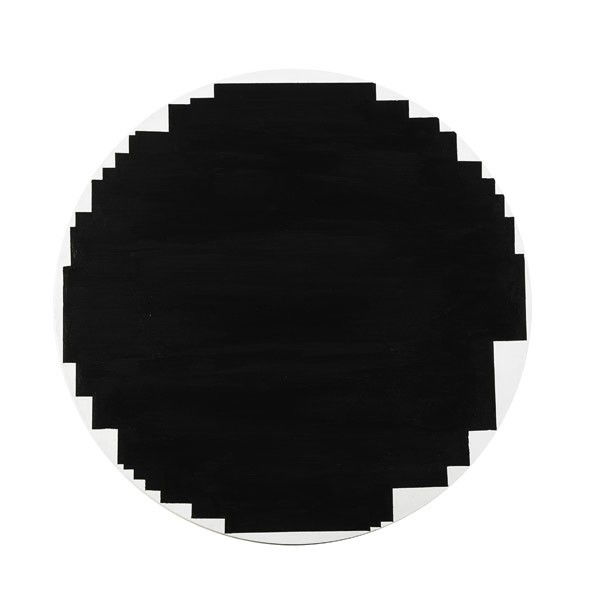 Mathieu Mercier (French, b. 1970) Untitled, 2003: Mathieu Mercier (French, b. 1970) Untitled, 2003; Acrylic on canvas; Signed and dated; 20'' diameter; Provenance: Private Collection, New York