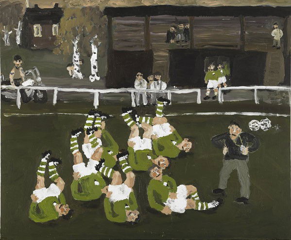 Kent Iwemyr (Swedish, b. 1944) Warm-ups Trouble: Kent Iwemyr (Swedish, b. 1944) Warm-ups Trouble; Acrylic on Masonite; Signed; 24 1/2'' x 29 1/2''; Provenance: Private Collection, New York