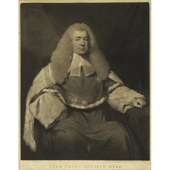 PORTRAIT ENGRAVINGS: ENGLISH PORTRAIT ENGRAVINGS; Three depicting George Duke of Buckingham with his brother Francis, Lord Chief Justice Eyre and Jean Baptiste Colbert, 18th c. (framed); 15 1/2'' x 21'' (sight)